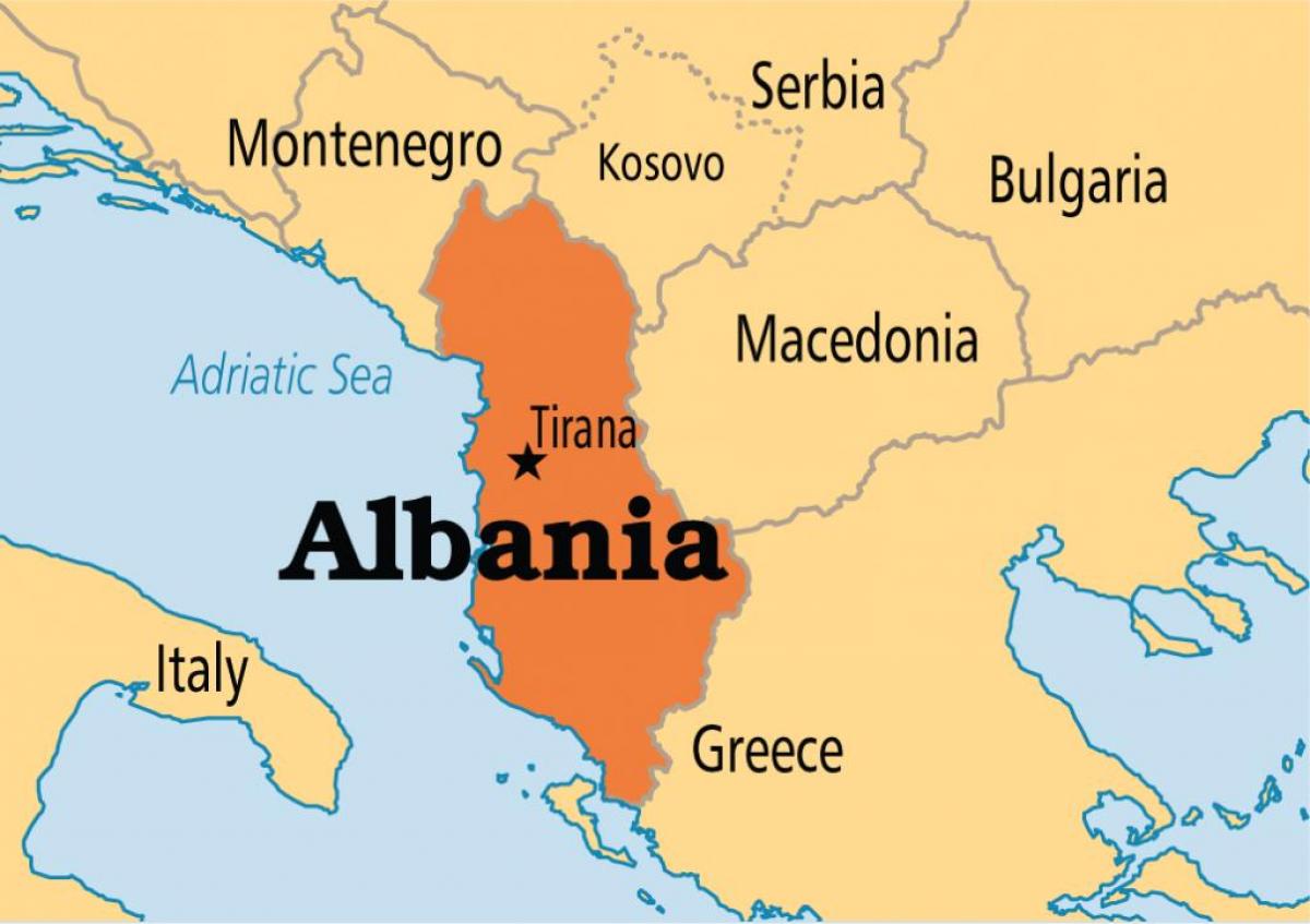 kaart van tirana Albanië