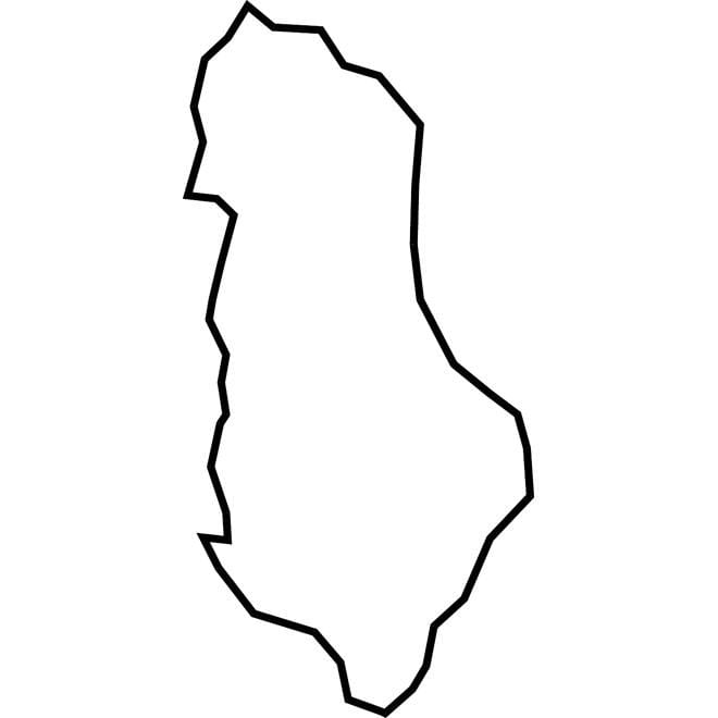 kaart van Albanië kaart vector