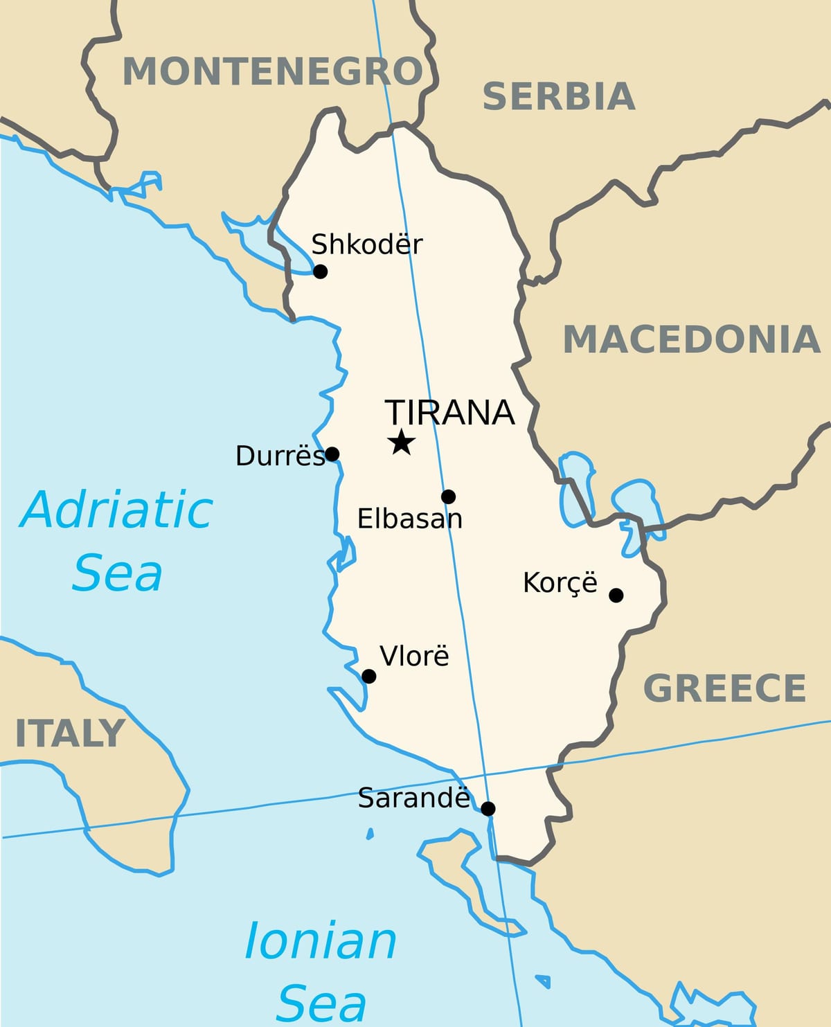 kaart saranda Albanië