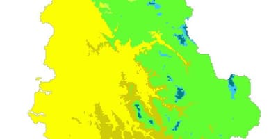 Kaart van Albanië klimaat
