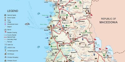 Dhermi kaart Albanië