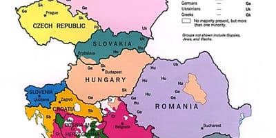 Etniese kaart van Albanië