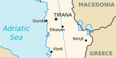 Kaart saranda Albanië